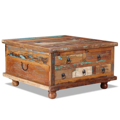 sofabord 70x70x38 cm genbrugstræ