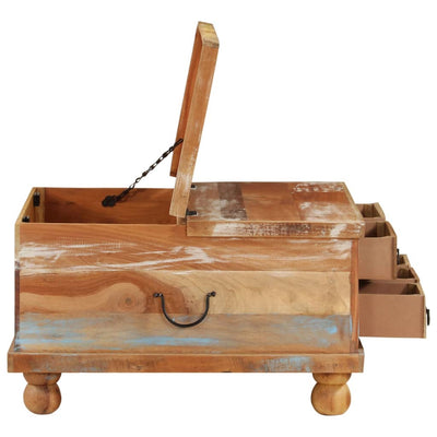 sofabord 70x70x38 cm genbrugstræ
