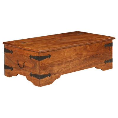 sofabord 110x55x35 cm massivt akacietræ med honningfinish
