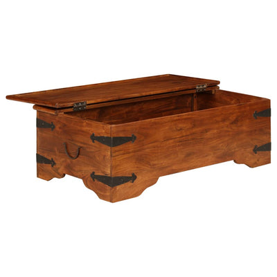 sofabord 110x55x35 cm massivt akacietræ med honningfinish