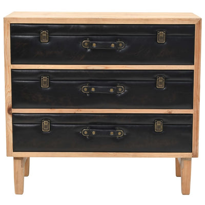 kommode 80x36x75 cm massivt grantræ
