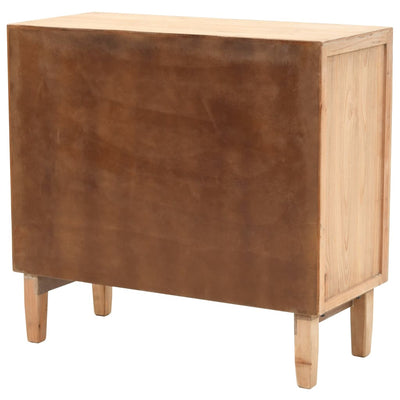 kommode 80x36x75 cm massivt grantræ