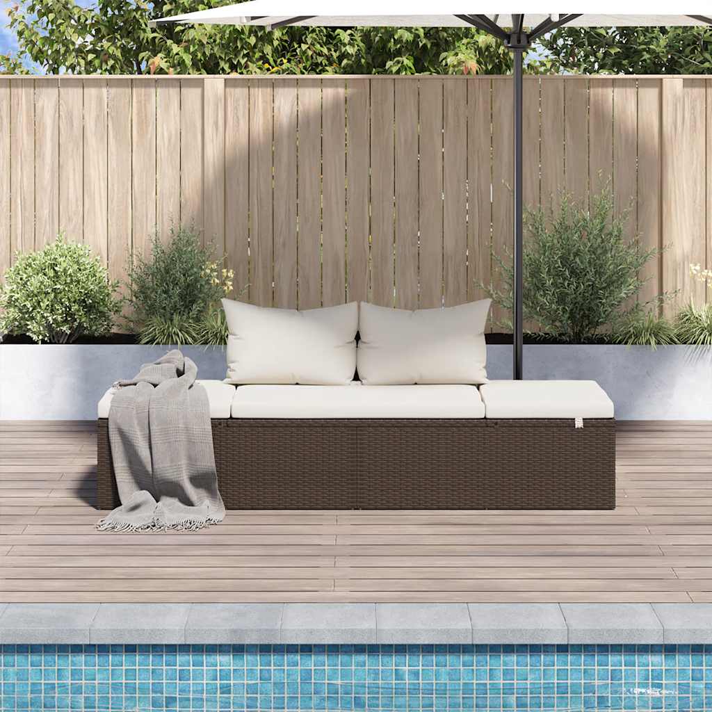 solseng brun 195 x 60 cm polyrattan