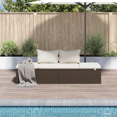 solseng brun 195 x 60 cm polyrattan