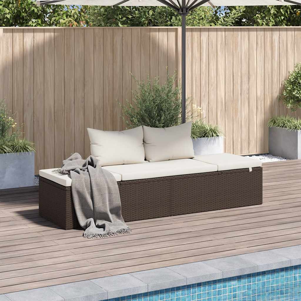 solseng brun 195 x 60 cm polyrattan
