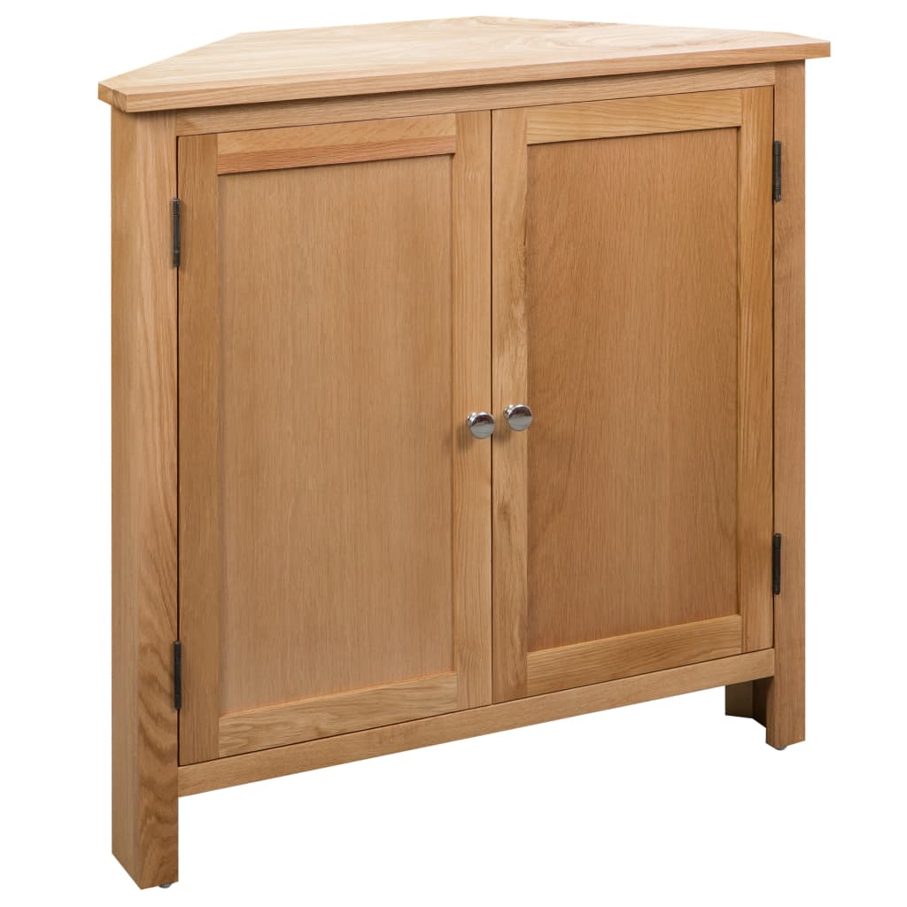 hjørneskab 80x33,5x78 cm massivt egetræ