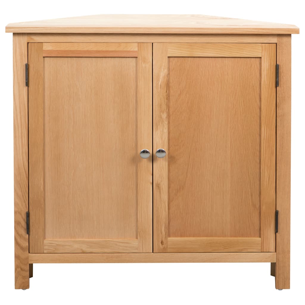 hjørneskab 80x33,5x78 cm massivt egetræ