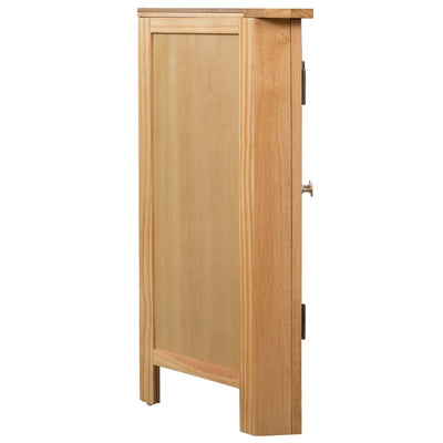 hjørneskab 80x33,5x78 cm massivt egetræ