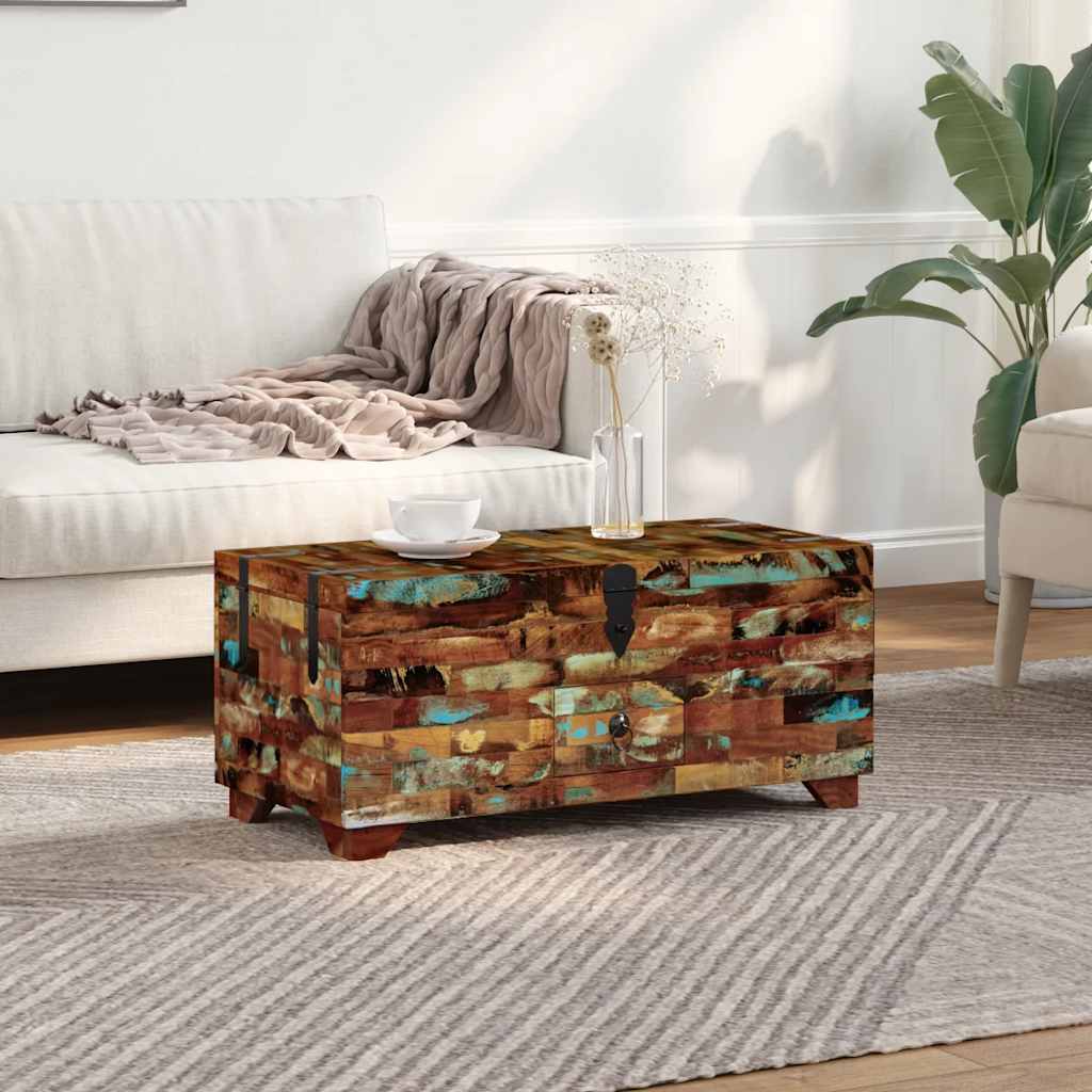 sofabord 80x40x35 cm massivt genbrugstræ