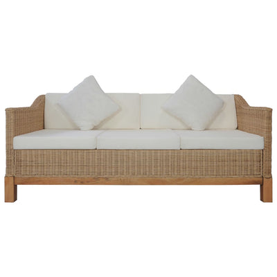 3-personers sofa med hynder naturlig rattan