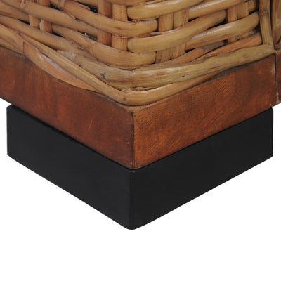 3-personers sofa med hynder naturlig rattan brun