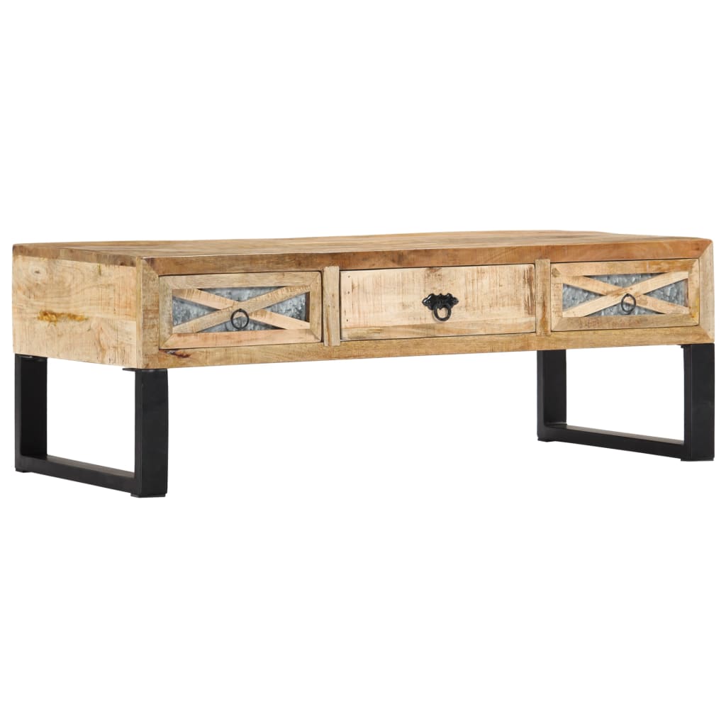 sofabord 110 x 50 x 38 cm massivt mangotræ