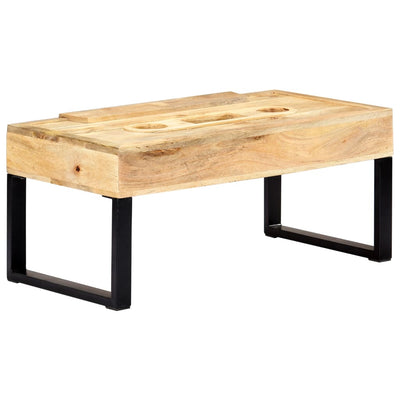 sofabord i kassettestil 100 x 52 x 45 cm massivt mangotræ