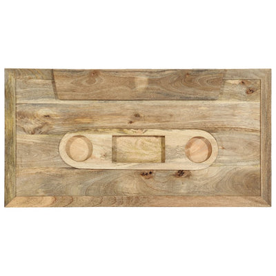 sofabord i kassettestil 100 x 52 x 45 cm massivt mangotræ