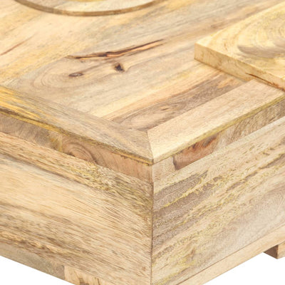 sofabord i kassettestil 100 x 52 x 45 cm massivt mangotræ