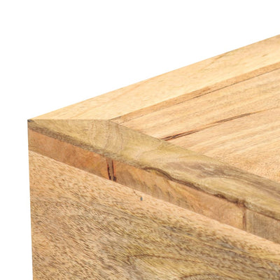 sofabord i kassettestil 100 x 52 x 45 cm massivt mangotræ
