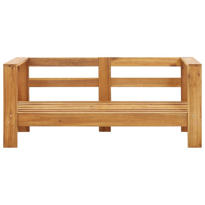 havesofa med hynder 140 cm massivt akacietræ grå