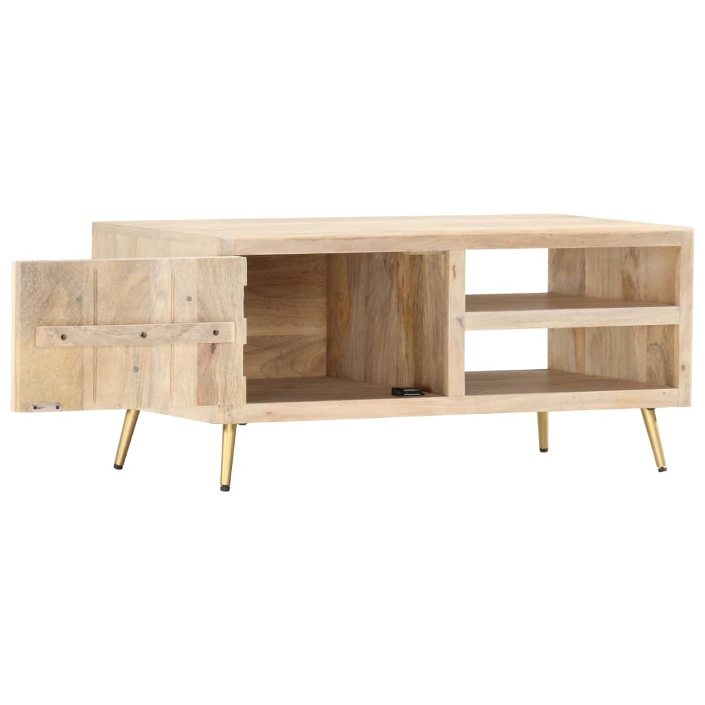 sofabord 90 x 45 x 40 cm massivt mangotræ