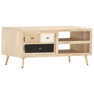 sofabord 90 x 45 x 40 cm massivt mangotræ