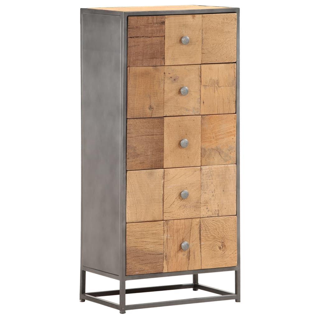 kommode 45x30x100 cm massivt genbrugstræ