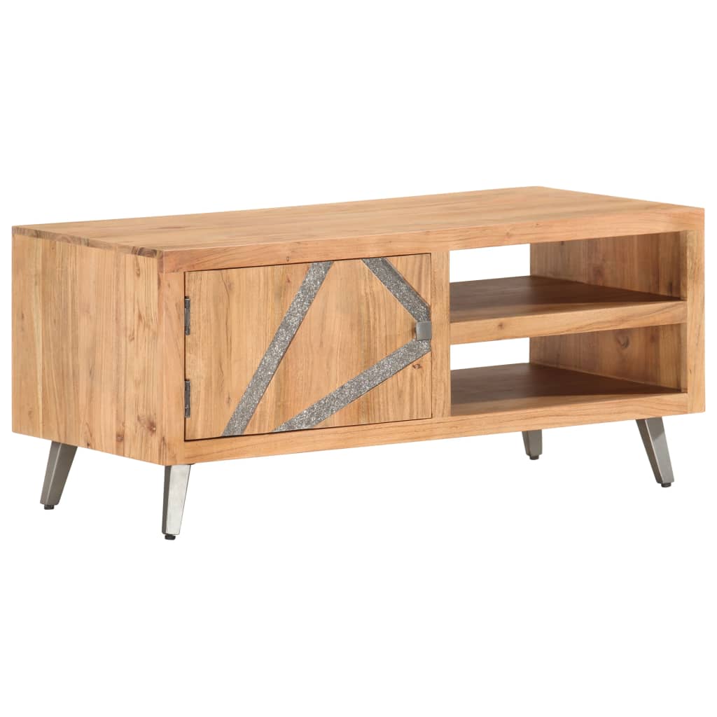 sofabord 90 x 45 x 40 cm massivt akacietræ