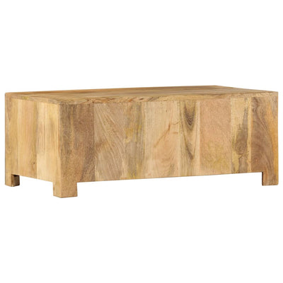 sofabord med 4 skuffer 90 x 50 x 35 cm massivt mangotræ