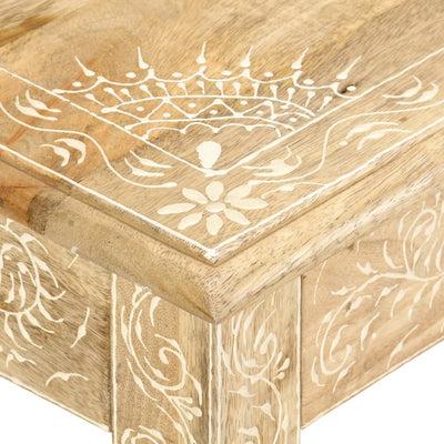 sofabord 110 x 50 x 45 cm håndmalet massivt mangotræ