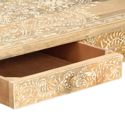 sofabord 110 x 50 x 45 cm håndmalet massivt mangotræ