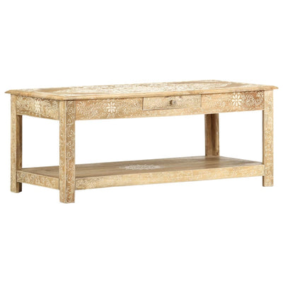 sofabord 110 x 50 x 45 cm håndmalet massivt mangotræ