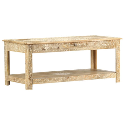 sofabord 110 x 50 x 45 cm håndmalet massivt mangotræ