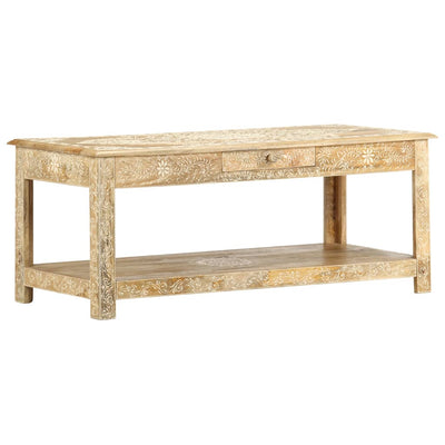 sofabord 110 x 50 x 45 cm håndmalet massivt mangotræ