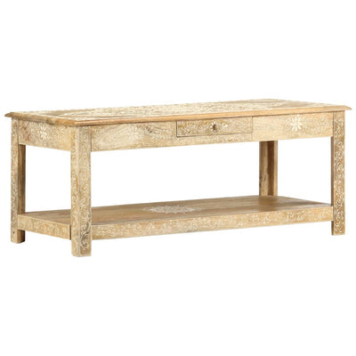 sofabord 110 x 50 x 45 cm håndmalet massivt mangotræ