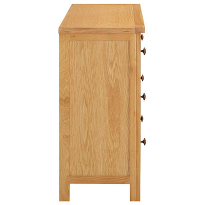 kommode 105x33,5x73 cm massivt egetræ