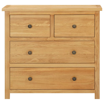 kommode 80x35x75 cm massivt egetræ