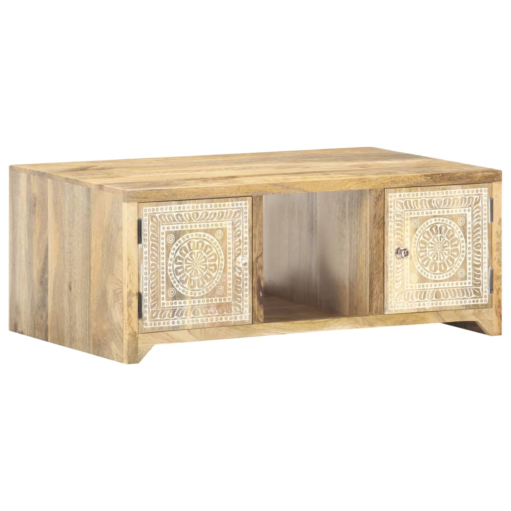 sofabord 90x50x35 cm massivt mangotræ