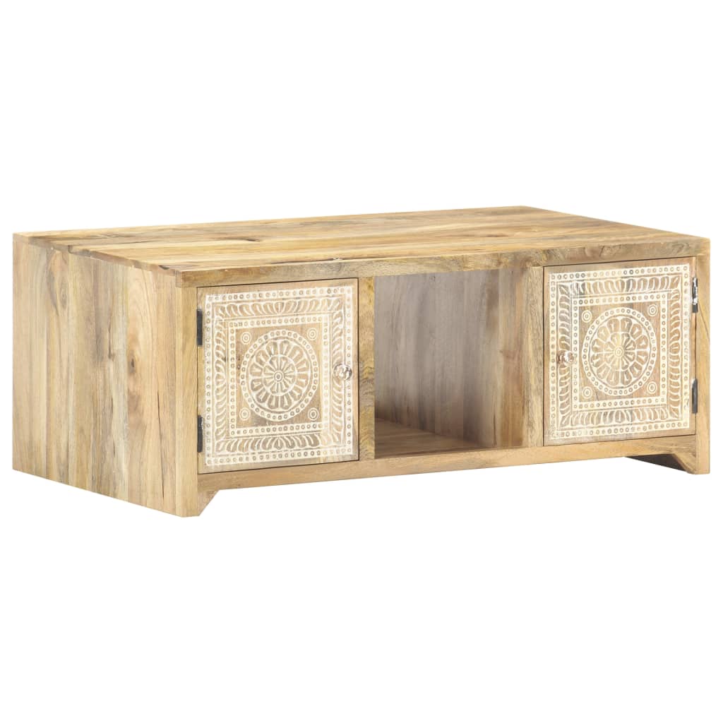 sofabord 90x50x35 cm massivt mangotræ