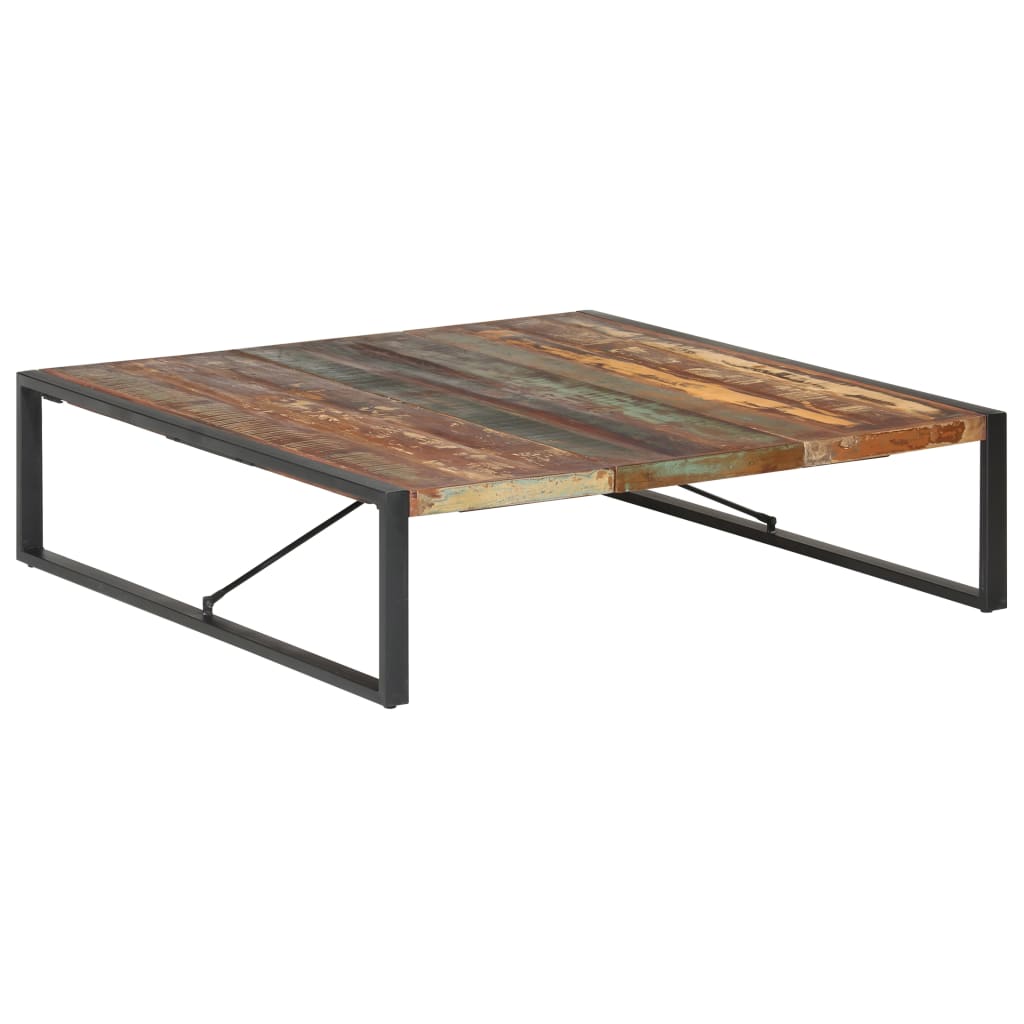 sofabord 140x140x40 cm massivt genbrugstræ