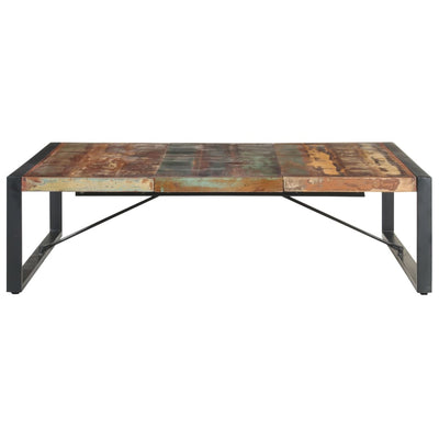 sofabord 140x140x40 cm massivt genbrugstræ