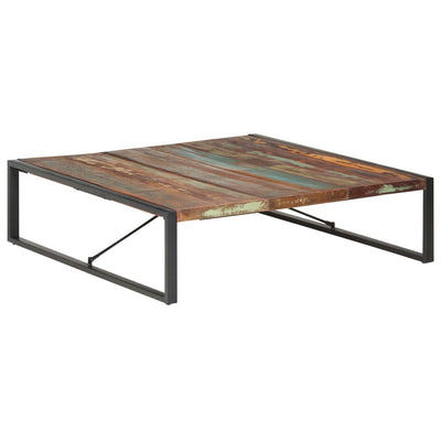 sofabord 140x140x40 cm massivt genbrugstræ