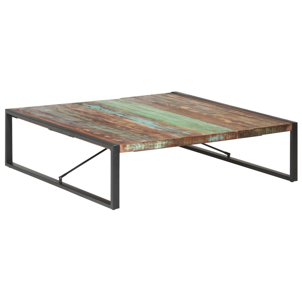 sofabord 140x140x40 cm massivt genbrugstræ