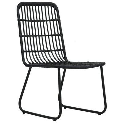 udendørs spisebordssæt 9 dele polyrattan og glas