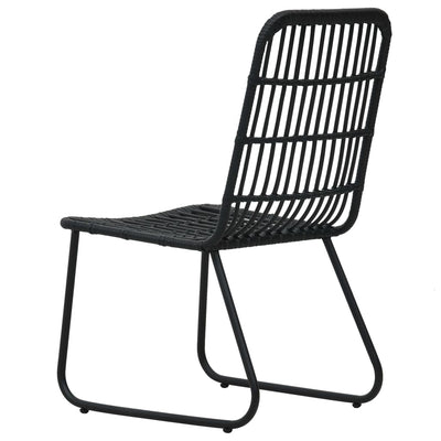 udendørs spisebordssæt 9 dele polyrattan og glas