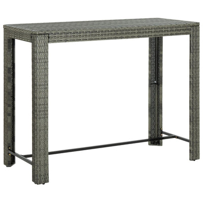 udendørs barsæt 9 dele med antracitgrå hynder polyrattan