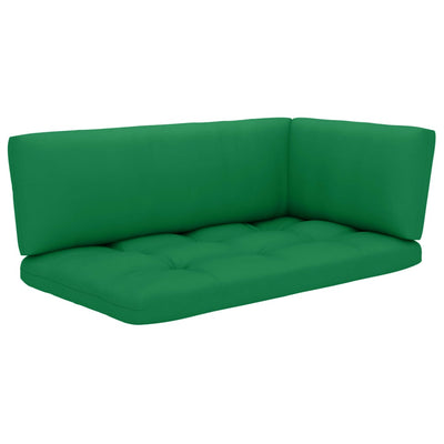 2-personers pallesofa med hynder imprægneret fyrretræ