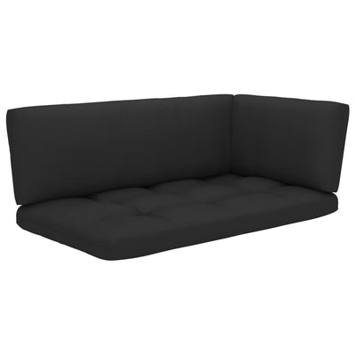2-personers pallesofa med hynder imprægneret fyrretræ
