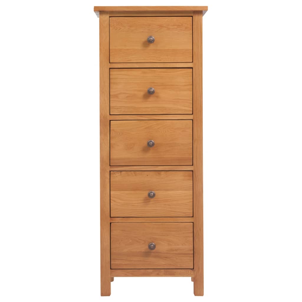 kommode 45x32x110 cm massivt egetræ
