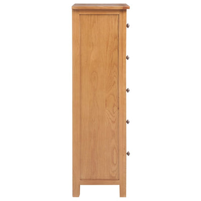 kommode 45x32x110 cm massivt egetræ