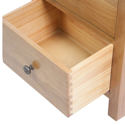 kommode 45x32x110 cm massivt egetræ