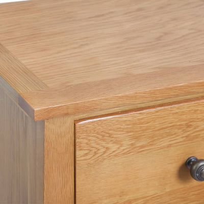 kommode 45x32x110 cm massivt egetræ