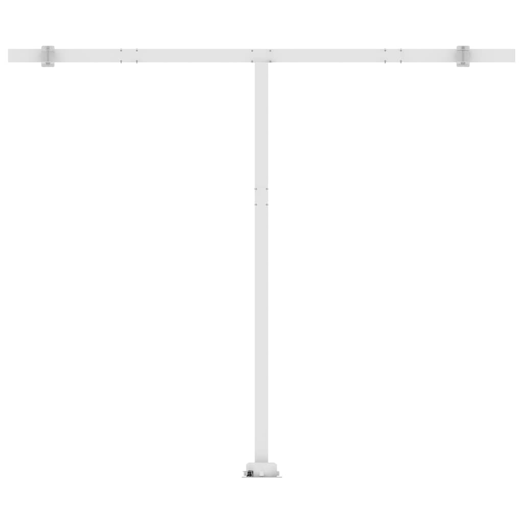 markise m. LED-lys 400x300 cm manuel betjening gul og hvid